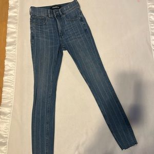 express striped skinny jeans
